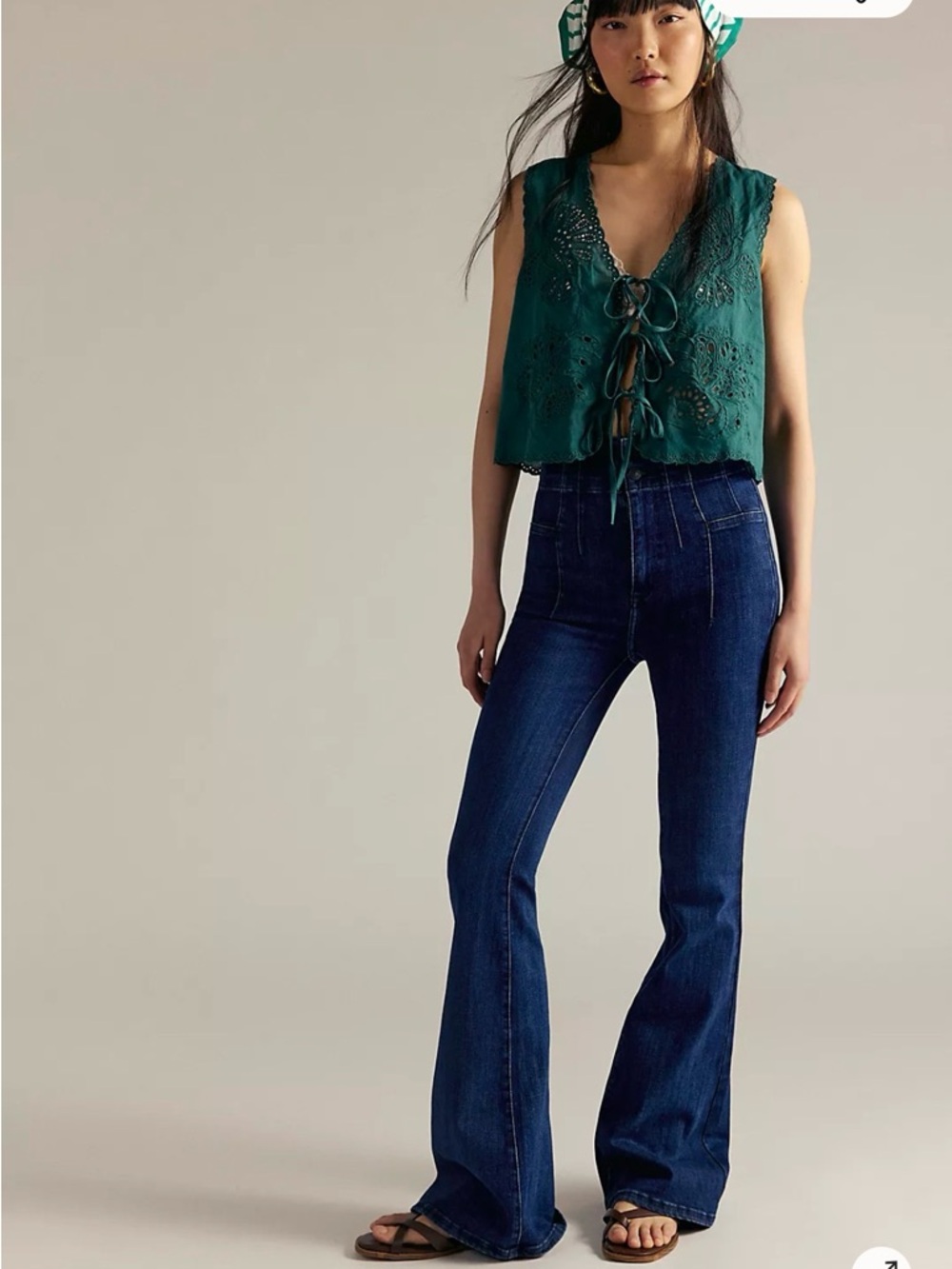 We the Free High-Rise Dark Blue Flare Jeans